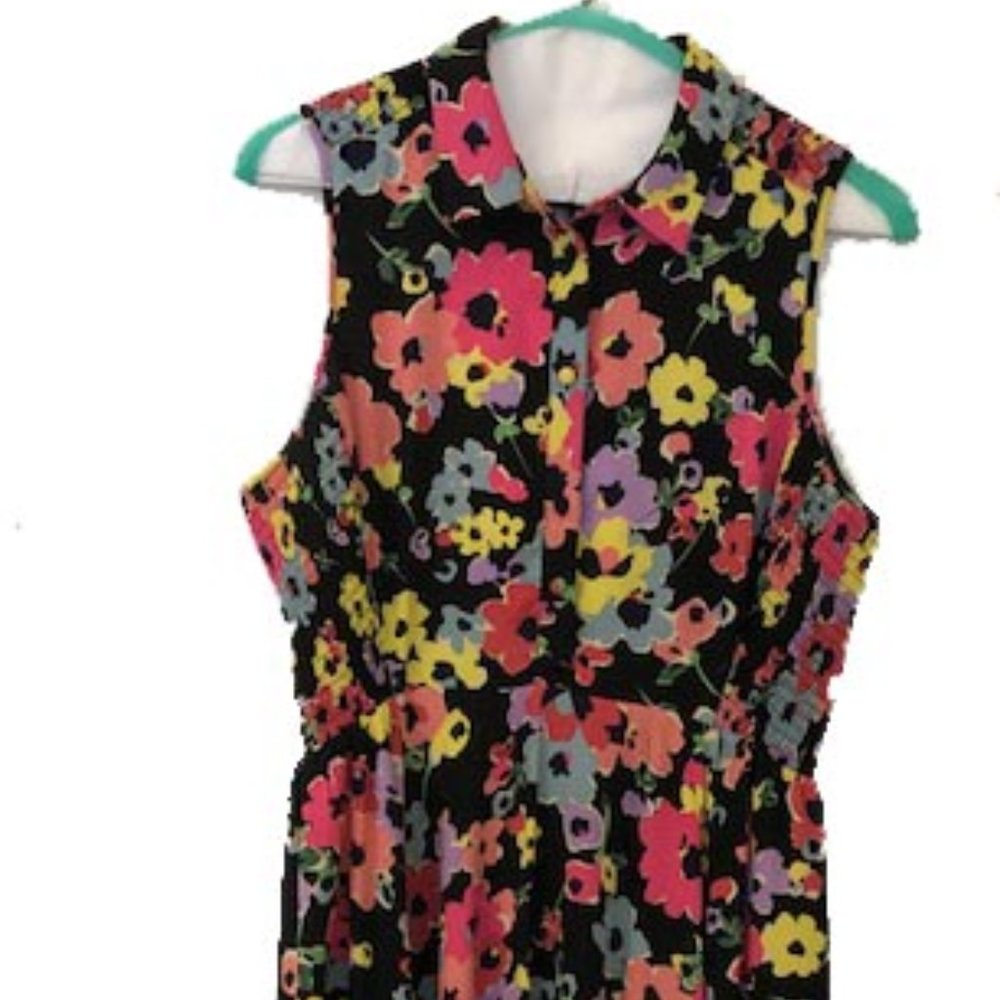 Kate Spade Long Sleeveless Floral Dress  Size 14